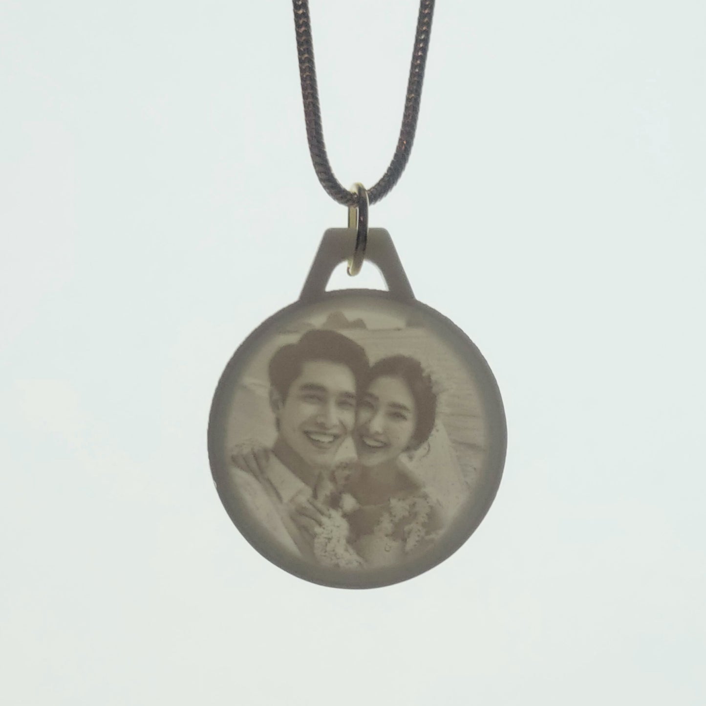 Custom Light Activated Photo Necklace - Circle Charm