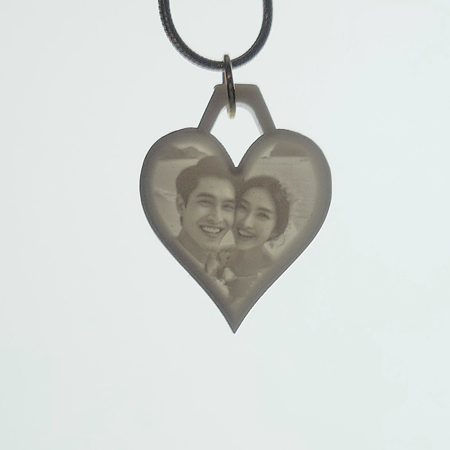 Custom Light Activated Photo Necklace - Heart Charm