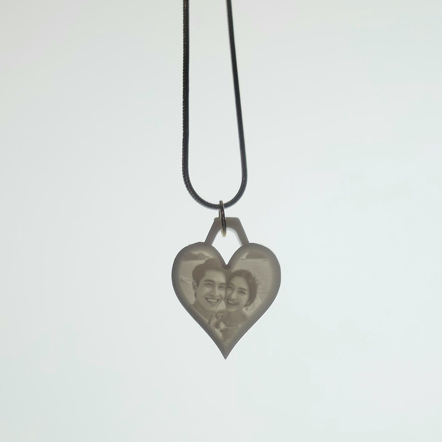 Custom Light Activated Photo Necklace - Heart Charm