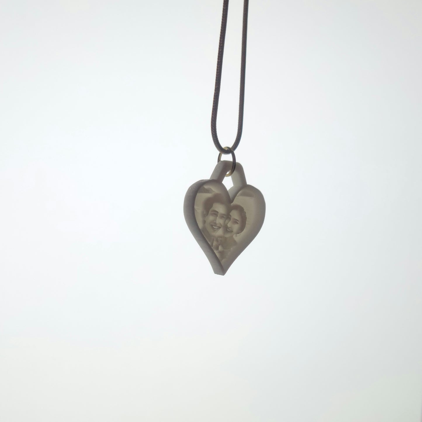 Custom Light Activated Photo Necklace - Heart Charm